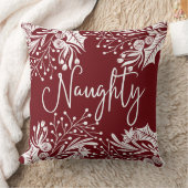 ニースいけなレッドホワイトクリスマスフローラアイビー葉ズ クッション (ブランケット)