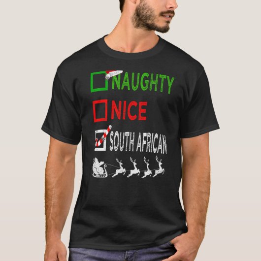 ニースいけな南アフリカのクリスマスパジャマスサンタ Tシャツ (正面)
