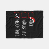 ニースいけな整備士クリスマスリストクリスマスサンタCl フリースブランケット (正面(横))