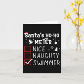 ニースいけな泳ぐ人クリスマス一覧スイミングおもしろい カード (黄色い花)