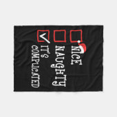 ニースいけな複雑なクリスマスおもしろいクリスマス フリースブランケット (正面(横))