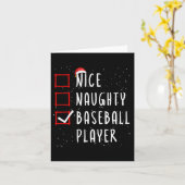 ニースいけな野球選手クリスマスリストサンタ カード (黄色い花)