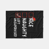 ニースいけな離れの未管理のクリスマスリスト家族 フリースブランケット (正面(横))