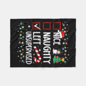 ニースいけな離れの未管理のクリスマス・リスト フリースブランケット (正面(横))