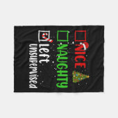 ニースいけな離れの未管理のクリスマス・リスト フリースブランケット (正面(横))