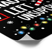 ニースいけな離れの未管理のクリスマス・リスト ポスター (角)