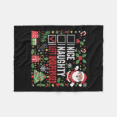ニースいけな離れの無いおもしろいクリスマス フリースブランケット (正面(横))