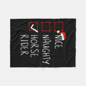 ニースいけな馬ライダーリストクリスマスサンタク フリースブランケット (正面(横))