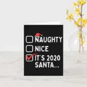 ニースいけな2020サンタおもしろいクリスマス検疫ティック カード (黄色い花)