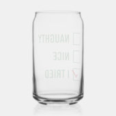 ニースいけな、私は試した – クリスマスおもしろい引用文 ガラス缶 (裏面)