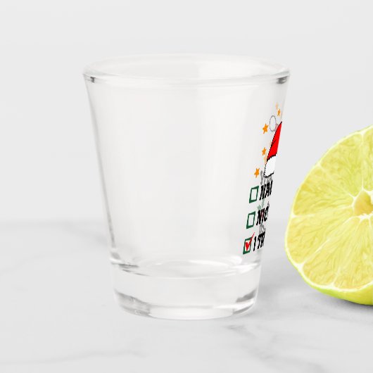 ニースいけな、私は試した – クリスマスおもしろい引用文 ショットグラス (左)