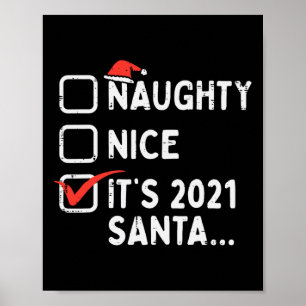ニースいけなIts 2021サンタ検疫おもしろいクリスマス ポスター