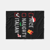 ニースおもしろいいけなクイタリアンリスマスファミリーパジャマ フリースブランケット (正面(横))