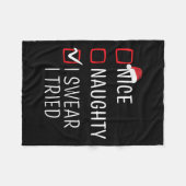 ニースおもしろいいけなクリスマス家族パジャマメンウォム フリースブランケット (正面(横))