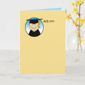 ニースおもしろいハット卒業 カード (黄色い花)