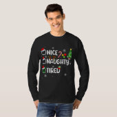 ニースおもしろい疲れいけなたクリスマスパジャマ Tシャツ (正面フル)