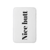 ニースお尻タイポグラフィユーモアバスルームアクセサリー バスマット (正面縦)