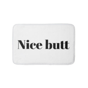 ニースお尻タイポグラフィユーモアバスルームアクセサリー バスマット