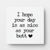 ニースお尻ファームハウスおもしろいバスルームの標識 フォトプラーク (正面)