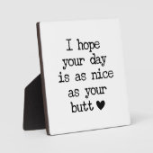 ニースお尻ファームハウスおもしろいバスルームの標識 フォトプラーク (正面)