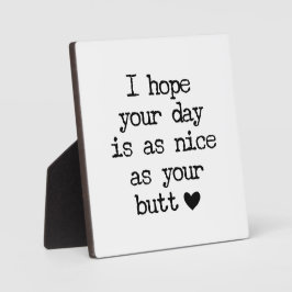 ニースお尻ファームハウスおもしろいバスルームの標識 フォトプラーク