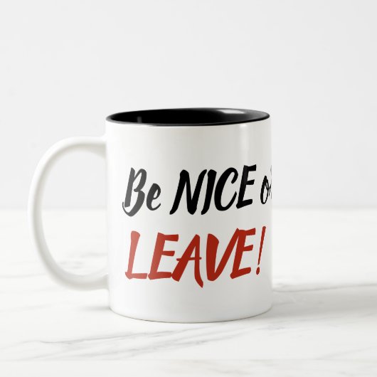 ニースがあれば許可のマグ2はおもしろいな深刻にある調子を与えました ツートーンマグカップ (左)