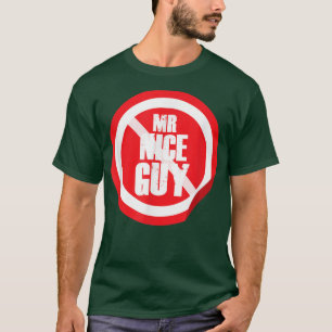 ニースさん赤い交通標識おもしろいミニマルカッコいい私 Tシャツ
