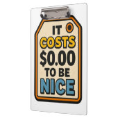 ニースするには$ 0.00コスト – はっきりしたタイポグラフィ クリップボード (左)