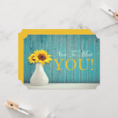 ニースにあなたヒマワリターコイズゴールデンイエロー カード (正面/裏面インサイチュ)