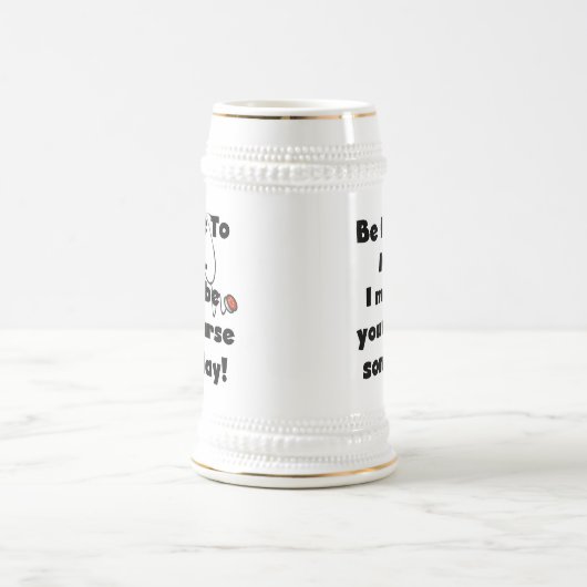 ニースのナースのTシャツおよびギフトがあって下さい ビールジョッキ (中央)