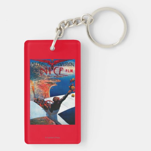 ニースのフランスポスターの会合のDの航空 キーホルダー (裏面)