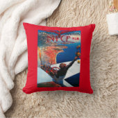 ニースのフランスポスターの会合のDの航空 クッション (ブランケット)