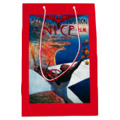 ニースのフランスポスターの会合のDの航空 ミディアムペーパーバッグ (正面)