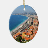 ニースのリビエラ、フランスの空中写真 セラミックオーナメント (右)