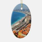ニースのリビエラ、フランスの空中写真 セラミックオーナメント (右)