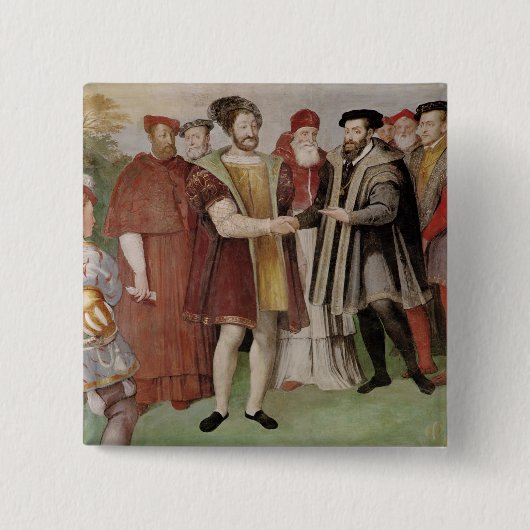 ニースの停戦協定 缶バッジ (正面)