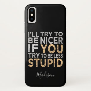 ニースの名前をカスタムするの電話箱があることを試みて下さい iPhone X ケース
