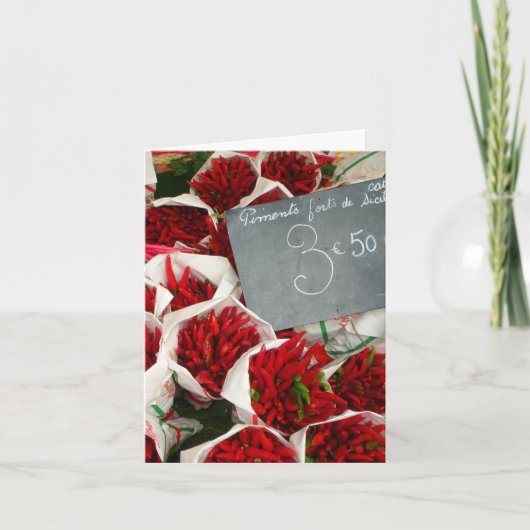 ニースの市場、フランスのChillis カード (正面)