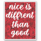 ニースは違う良いステッカーより シール (正面)