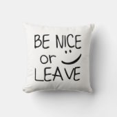 ニースまたは許可-おもしろいな装飾用クッション--があって下さい クッション (正面)