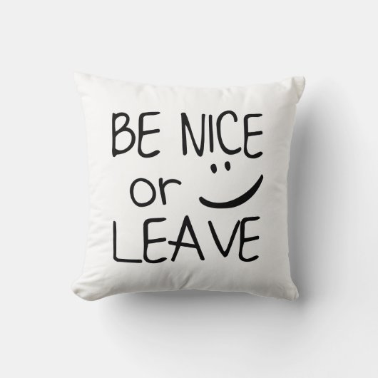 ニースまたは許可-おもしろいな装飾用クッション--があって下さい クッション (正面)