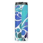 ニースアートアクアブルー紫色の水彩装飾 タンブラー (裏面)