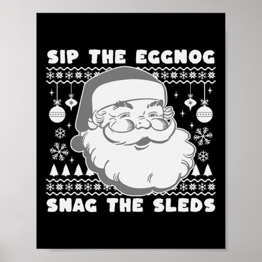 ニースイいけなプエグノグクリスマスリストクリスマスサンタ ポスター (正面)