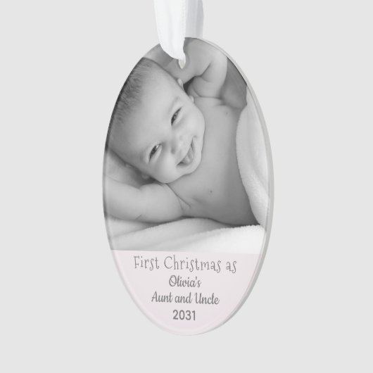 ニースオーナメントの第1クリスマスおばさん オーナメント (正面)