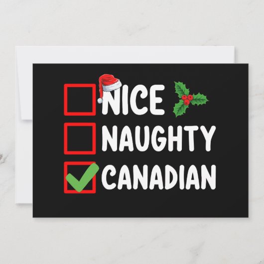 ニースカいけなナディアンクリスマスリスト 招待状 (正面)