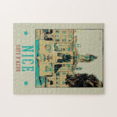 ニースガリバルディスクエアイラストレーションフランス ジグソーパズル (横)