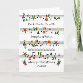 ニースクリスマスシート音楽デッキザ・ホール シーズンカード