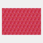 ニースクリスマスラッピング紙フラットシートセット3 ラッピングペーパーシート (正面)