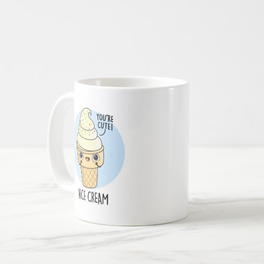 ニースクリームアイスおもしろいクリームプリン コーヒーマグカップ (正面左)
