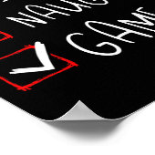 ニースゲーマーいけなクリスマスリストクリスマスゲーミングサン ポスター (角)